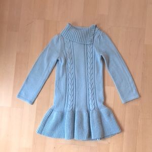 Knit Blue Turtleneck Dress